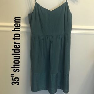 Madewell Teal Silk Cami Dress